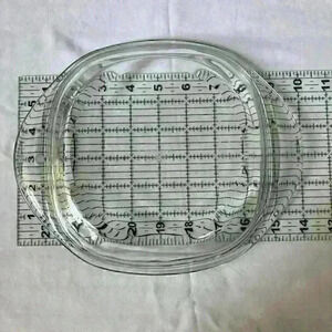 PYR-O-REY SQUARE CLEAR GLASS REPLACEMENT LID #3055 - 4 - Fits 7" Pans‎